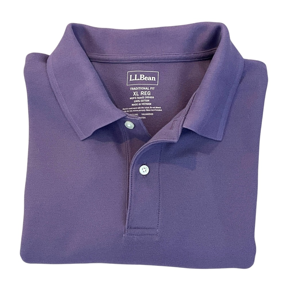 Lands End Men's XL Regular Fit Long Sleeve Purple 100% Cotton Super Clean!